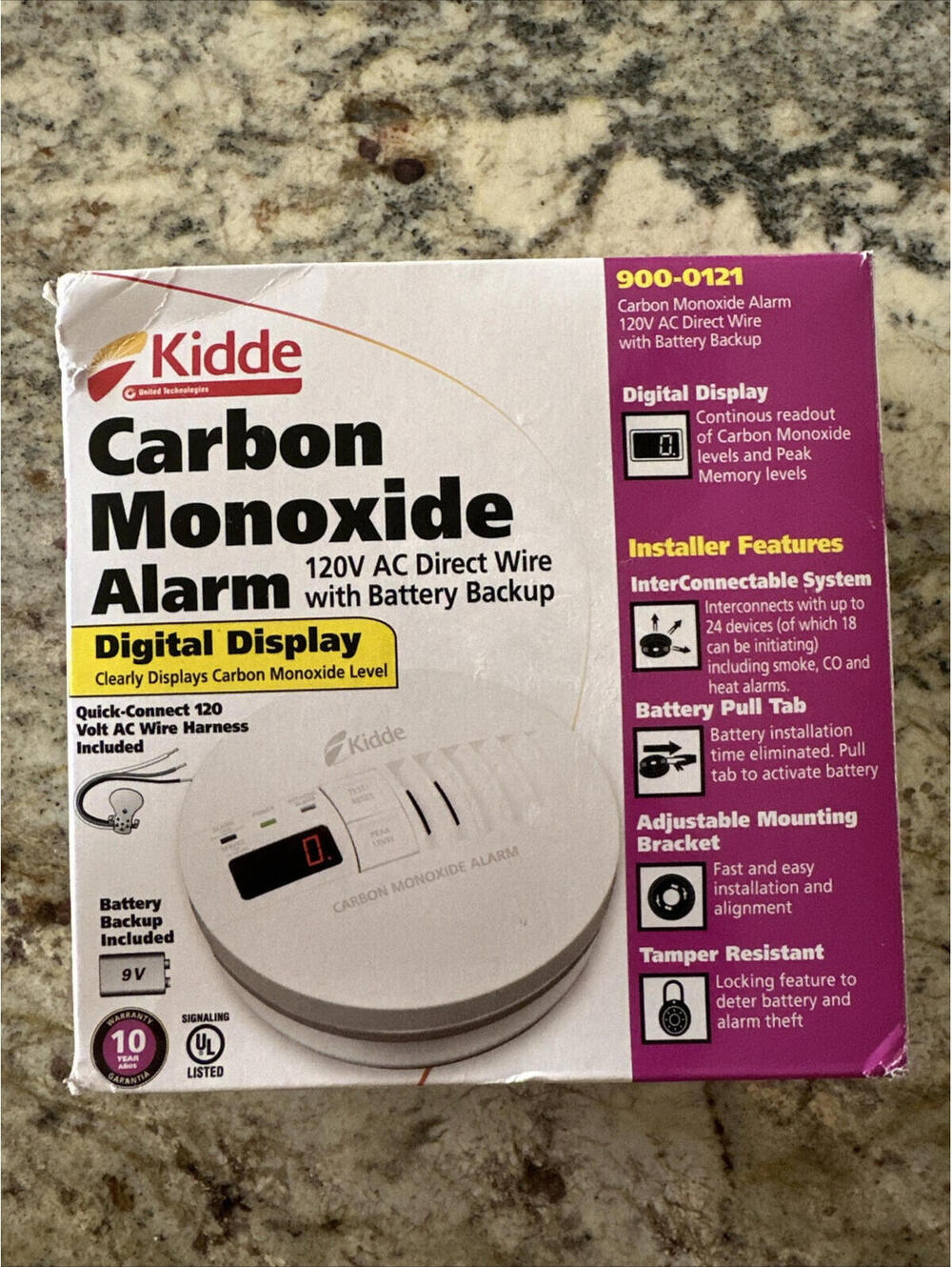 Kidde Carbon Monoxide Alarm Digital Display 900-0121 FAST SHIPPING